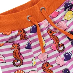 Mönstrad Mjukisshorts Med Sjöhästar Spring Pink>Småfolk Online
