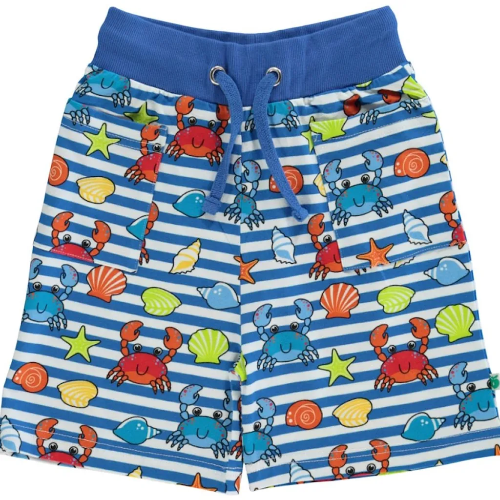 Mönstrad Mjukisshorts Med Krabbor Brilliant Blue>Småfolk Online