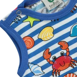 Mönstrad Romper Med Krabbor Brilliant Blue><noscript><img width=