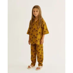 Mönstrad T-shirt Golden Brown>MAINIO Sale