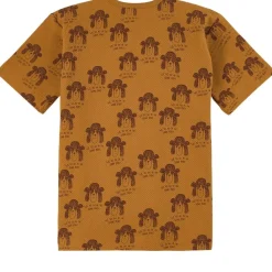 Mönstrad T-shirt Golden Brown><noscript><img width=