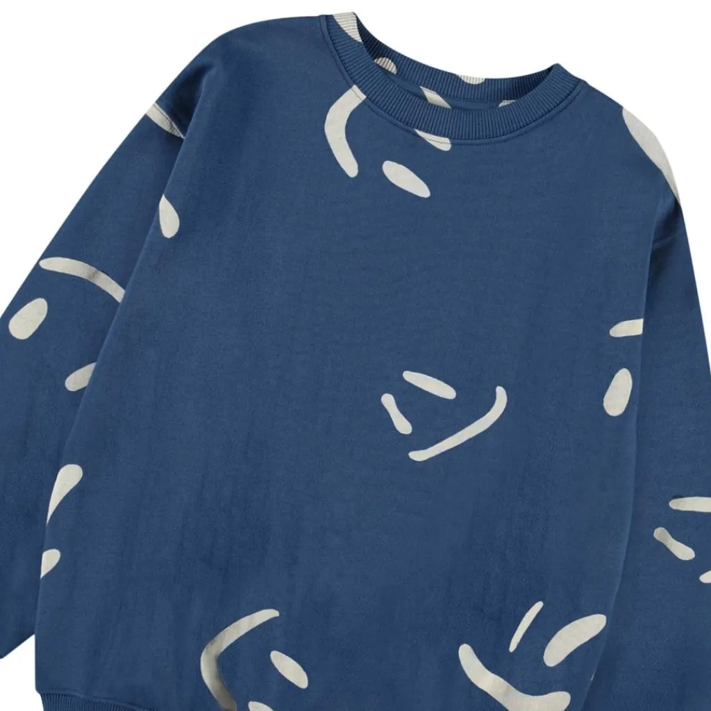 Monti Sweatshirt Big Smiles Blue>Molo Online