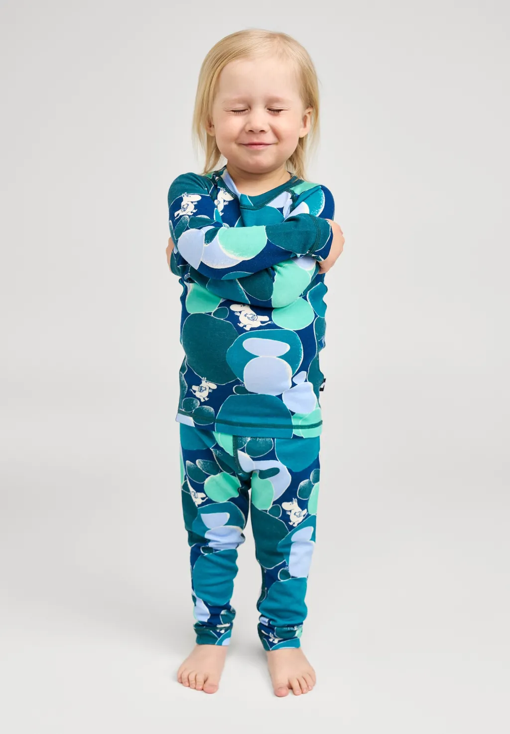 Moomin Trivsam Termiskt Baslager-set Dark Teal>Reima New