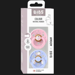 Moomins Dreaming 2-pack Runda Latexnappar Hush Baby Pink><noscript><img width=