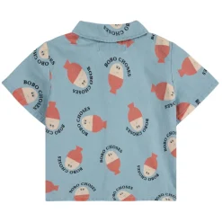 Morning Egg All Over Baby Denimskjorta Light Blue>Bobo Choses Discount