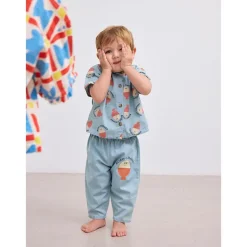 Morning Egg All Over Baby Denimskjorta Light Blue><noscript><img width=