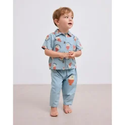Morning Egg Baby Byxor I Denim Light Blue><noscript><img width=