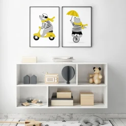 Mr Bear On Unicycle Poster>XO Posters Sale