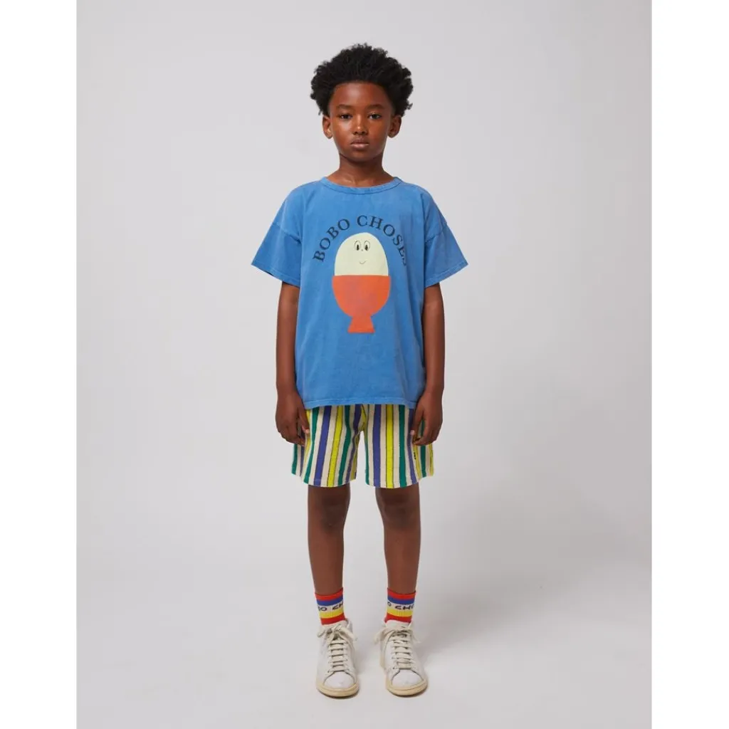 Multicolor Stripes Bermudashorts I Frotté Off White>Bobo Choses Hot