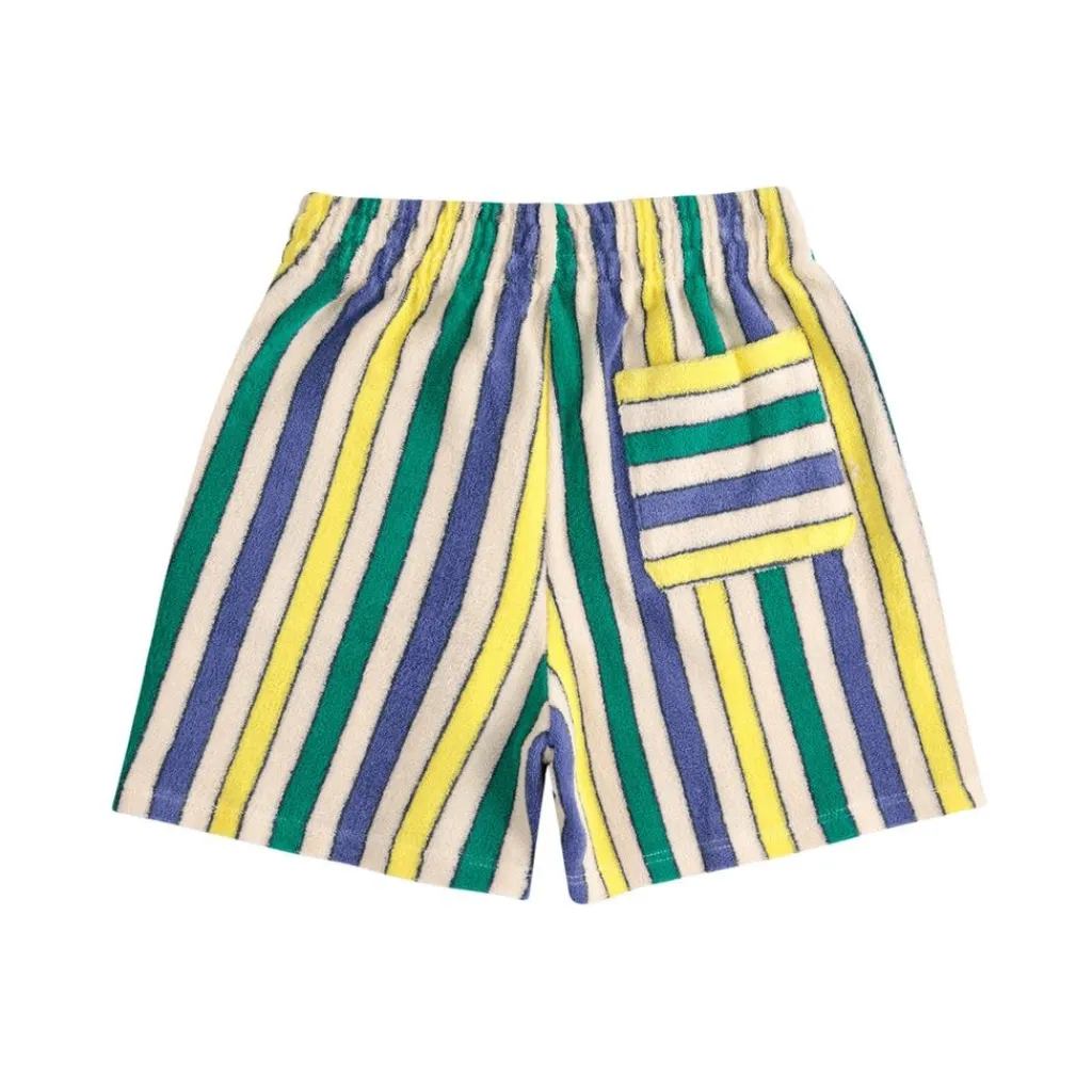 Multicolor Stripes Bermudashorts I Frotté Off White>Bobo Choses Hot