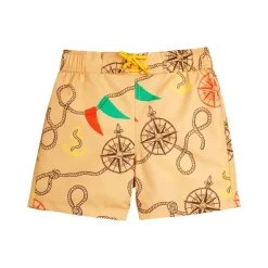 Nautical Mönstrade Badbyxor Beige>Mini Rodini Discount