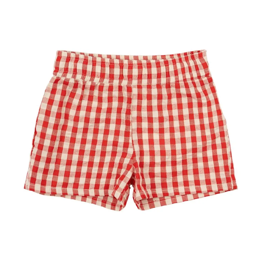 Nelly Shorts Poppy Red Check>The New Siblings Online