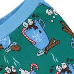Nightwear set with hot chocolate Petroleum Green Varm Choklad Pyjama Petroleum Green><noscript><img width=