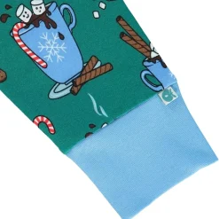 Nightwear set with hot chocolate Petroleum Green Varm Choklad Pyjama Petroleum Green><noscript><img width=