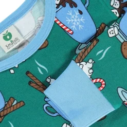 Nightwear set with hot chocolate Petroleum Green Varm Choklad Pyjama Petroleum Green><noscript><img width=