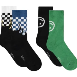 Norman 4-pack Socks Blue Flames>Molo