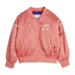 Note Chenille Baseballjacka I Satin Pink>Mini Rodini