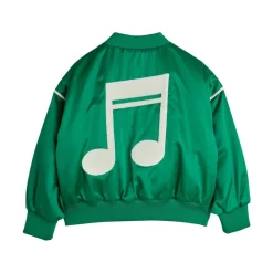 Note Chenille Baseballjacka I Satin Green><noscript><img width=