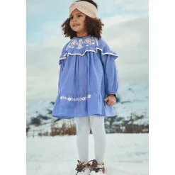 Orana Vävd Klänning Blue Chambray><noscript><img width=
