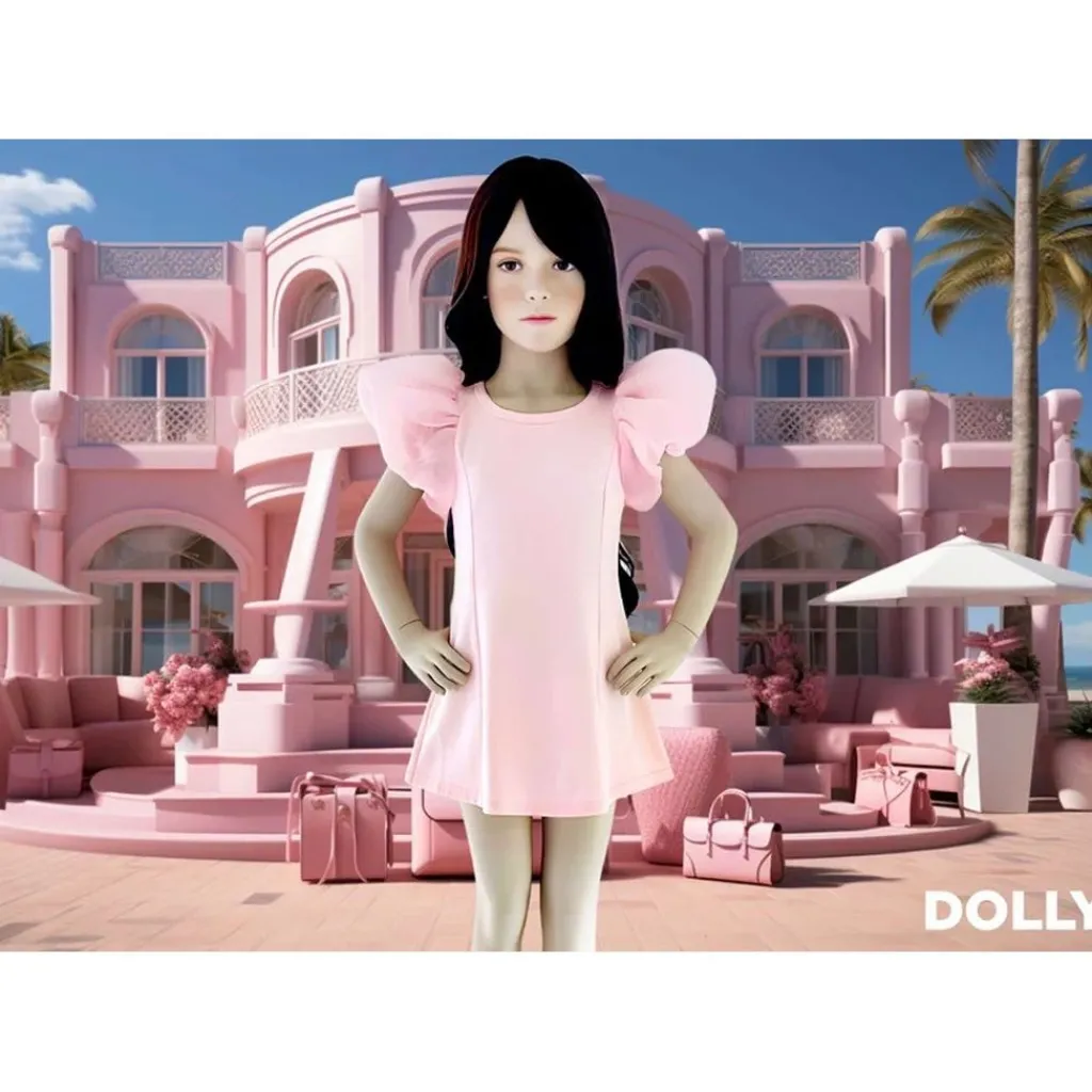 Organza klänning i Dolly Pink>DOLLY by Le Petit Tom Best