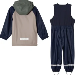 Ottawa Fodrat Regnställ Taupe/navy/light Green Blocking><noscript><img width=