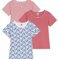 3-pack Bomulls-T-shirts Rosewood Marshmallow>Petit Bateau Hot