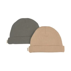 2-Pack Detroit GOTS Mössor Sand/Green>Kuling New