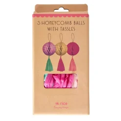 3-Pack Festdekorationer Rosa>RICE Discount