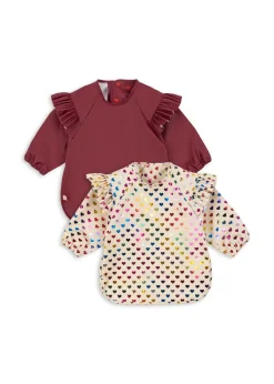 2-pack Glittriga Ärmhaklappar Med Volang Coeur Glitter Sangria>Konges Sløjd Discount