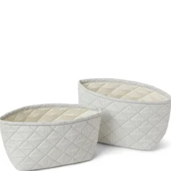 2-pack Randiga Quiltade Förvaringskorgar Blå>Buddy & Hope Clearance