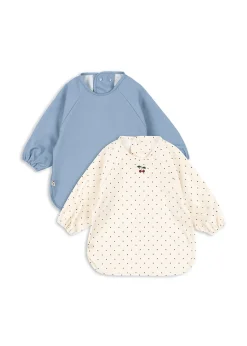 2-pack Ärmhaklapp Navy Dot Rain Washed>Konges Sløjd Sale