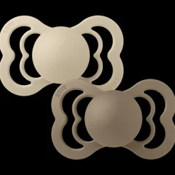 2-Pack SUPREME Symmetrisk Napp I Silikon Vanilla / Dark Oak>BIBS Clearance