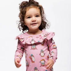 Paula Långärmad Babydräkt Med Cirkus Rosa Lace><noscript><img width=