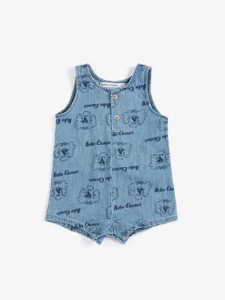 Pickles The Dog All Over Denimplaysuit Light Blue>Bobo Choses Sale