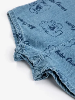 Pickles The Dog All Over Denimplaysuit Light Blue><noscript><img width=