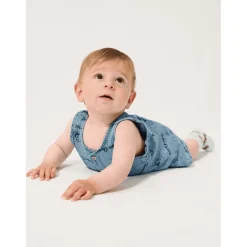 Pickles The Dog All Over Denimplaysuit Light Blue><noscript><img width=