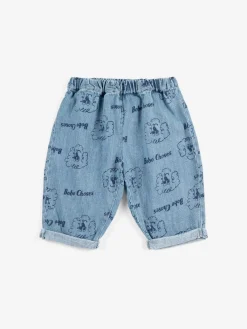 Pickles The Dog All Over Denimbyxor Prussian Blue>Bobo Choses Sale