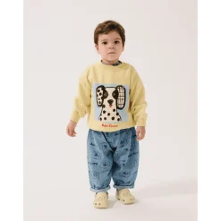 Pickles The Dog All Over Denimbyxor Prussian Blue><noscript><img width=
