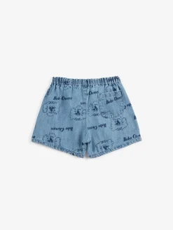 Pickles The Dog All Over Denimshorts Prussian Blue>Bobo Choses Hot