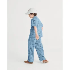 Pickles The Dog All Over Denimbyxor Prussian Blue><noscript><img width=