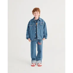 Pickles The Dog Denimbyxor Navy Blue><noscript><img width=