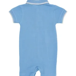 Pique Polo Romper Sky Blue>Copenhagen Colors New