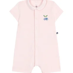 Playsuit I Bomull Med Peter Pan-krage Fleur Pink>Petit Bateau Sale