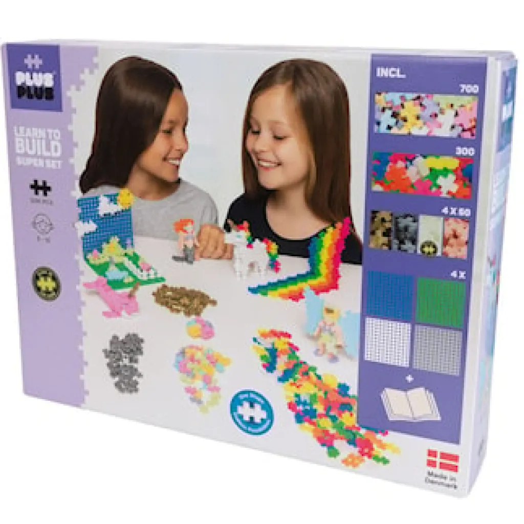 ® Pastell Lär Dig Bygga Super Set 1200 Bitar>Plus-Plus Clearance