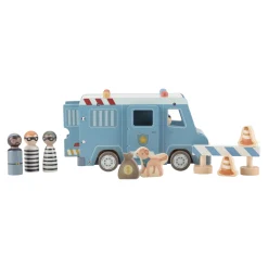 Polisbil Med Träfigurer Blue><noscript><img width=