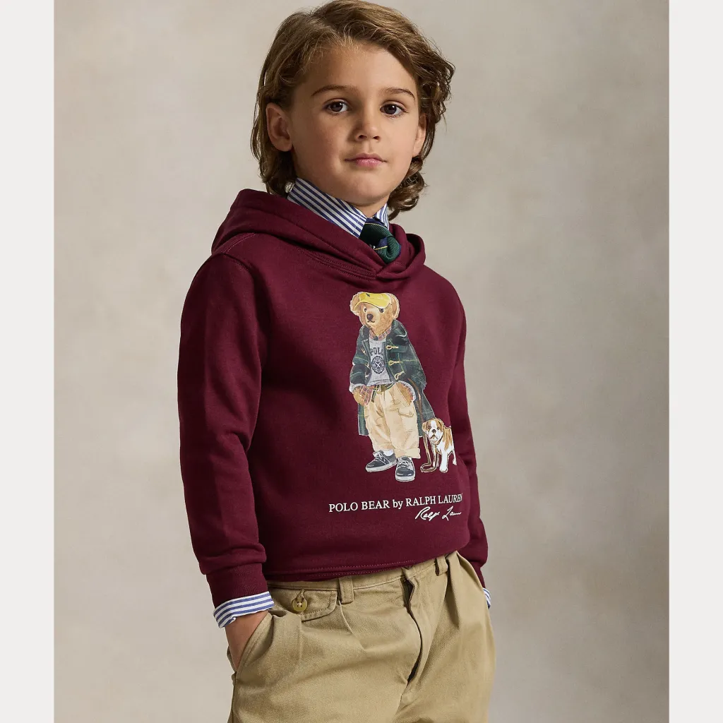 Polo Bear Huvtröja Bear Classic Wine>Ralph Lauren