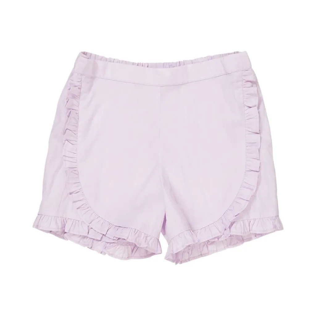 Poplin Frill Shorts Lavender>Copenhagen Colors Sale