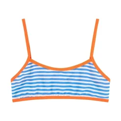 Print Swim Bra Blue and Neon Orange>Beanie & Bear Clearance