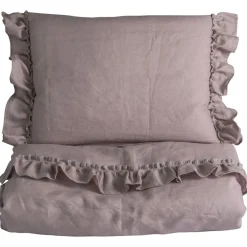 Påslakanset Spjälsäng Mood Volang Dusty Pink>NG Baby Discount