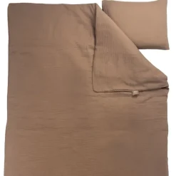 Påslakanset Spjälsäng Muslin Brown><noscript><img width=
